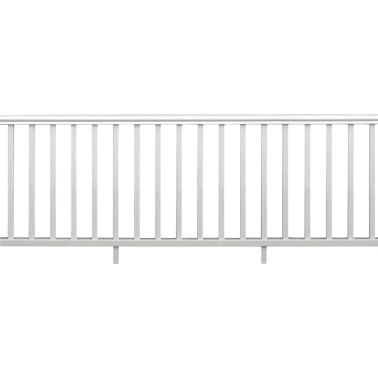 Traditional 8 ft. x 36 in. White PolyComposite Rail Kit without Brackets